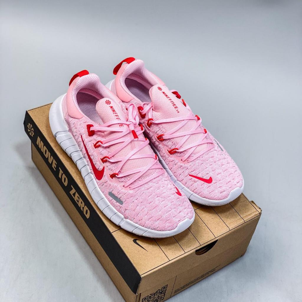 Nike Free RN 5.0 Next Nature Pink Red Sports Running Shoes Casual Sneakers for Men Women