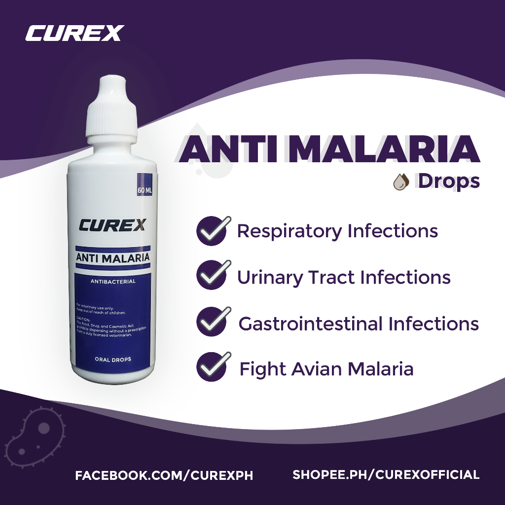 Anti Malaria (60mL) | Curex | Oral Drops | Veterinary Use | Shopee ...