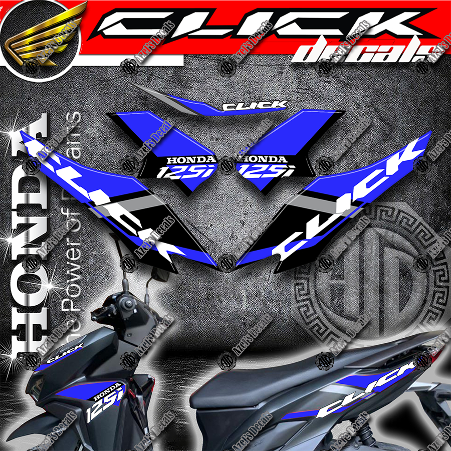 Honda click 125i v2 stock decals sticker for motorcycle parts and ...