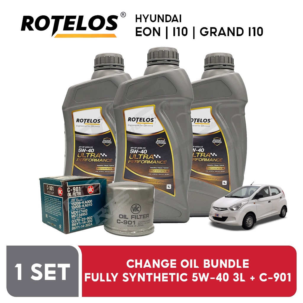 Hyundai Grand i10 / i10 09-Up / Eon 11-Up Rotelos 5w-40 Fully Synthetic ...