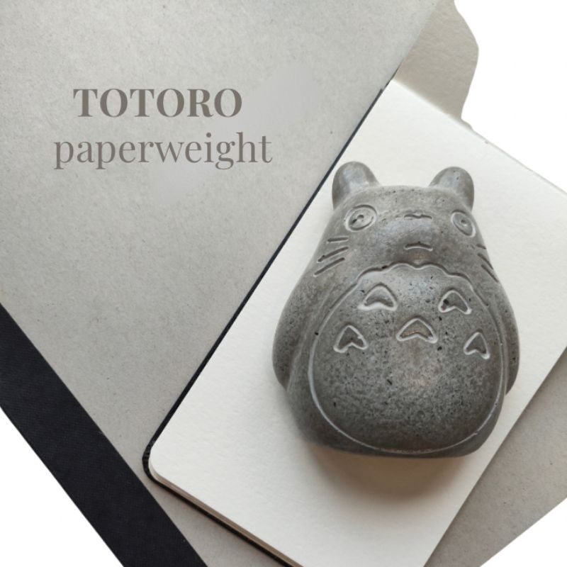 Totoro Paperweight Handmade Concrete w/ recycled glass waste Shopee