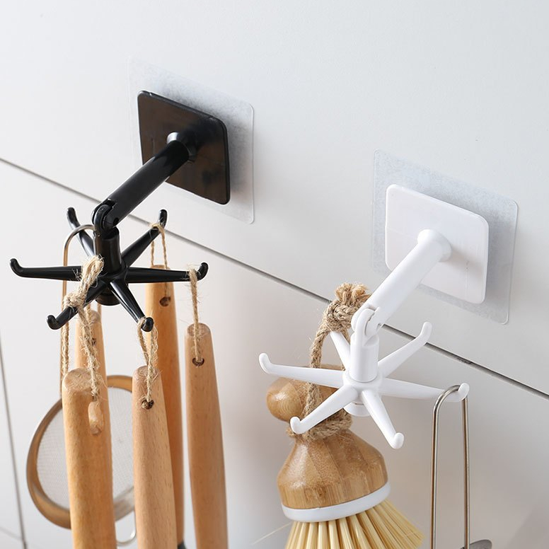 Multi-functional Rotating Kitchen Hook Wall Mounted Rotary Kitchen ...