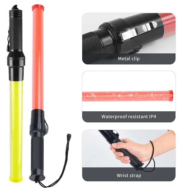 Traffic Baton LED Safety Signal Warning Flashing Light Portable Police ...