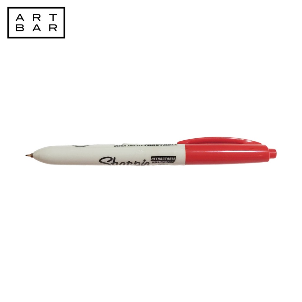 Sharpie Permanent Marker Retractable Ultra Fine, Red - Art Bar | Shopee ...