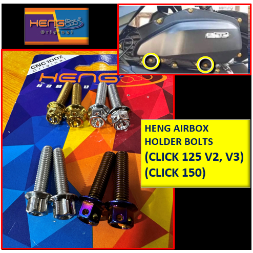 HENG Original Airbox Holder bolts for HONDA CLICK 125 V2, V3 and CLICK ...