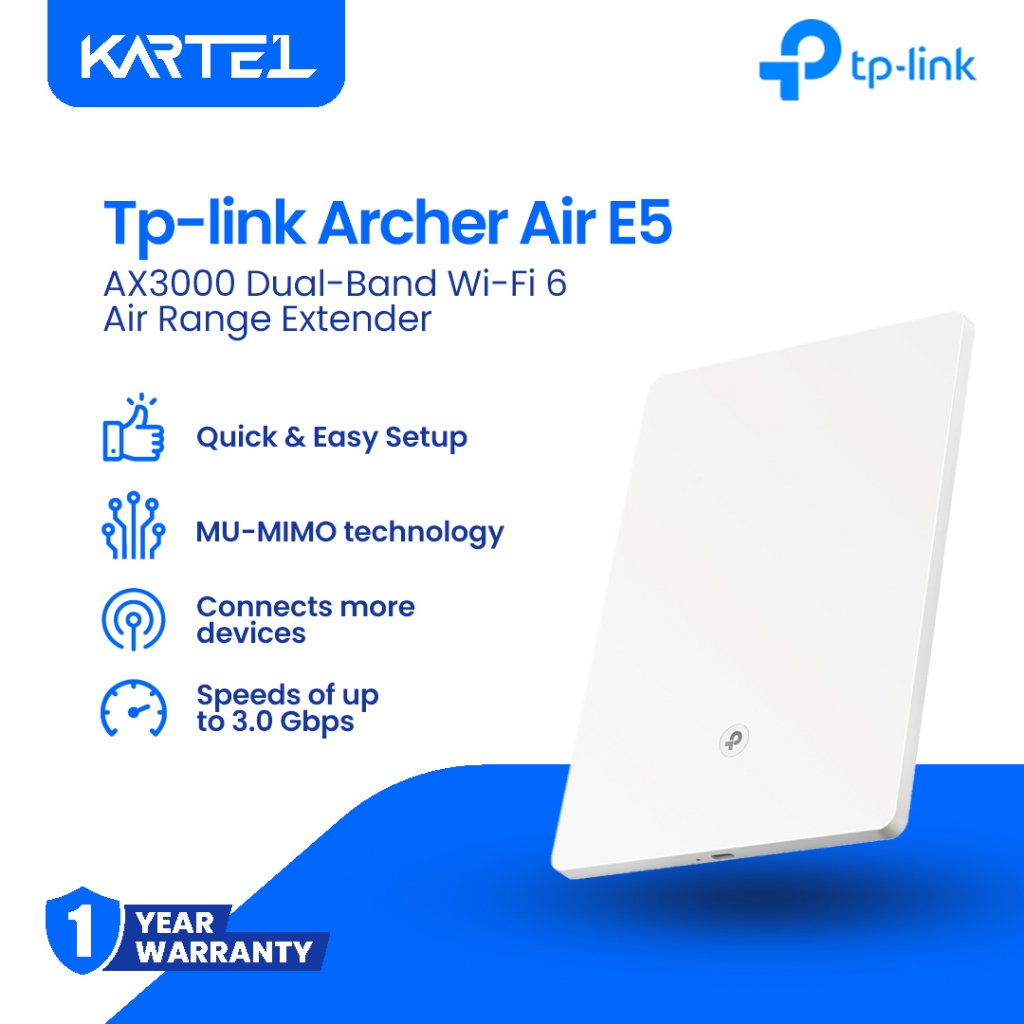 TP-Link Archer Air E5 New AX3000 Dual-Band Wi-Fi 6 Air Router | Shopee ...