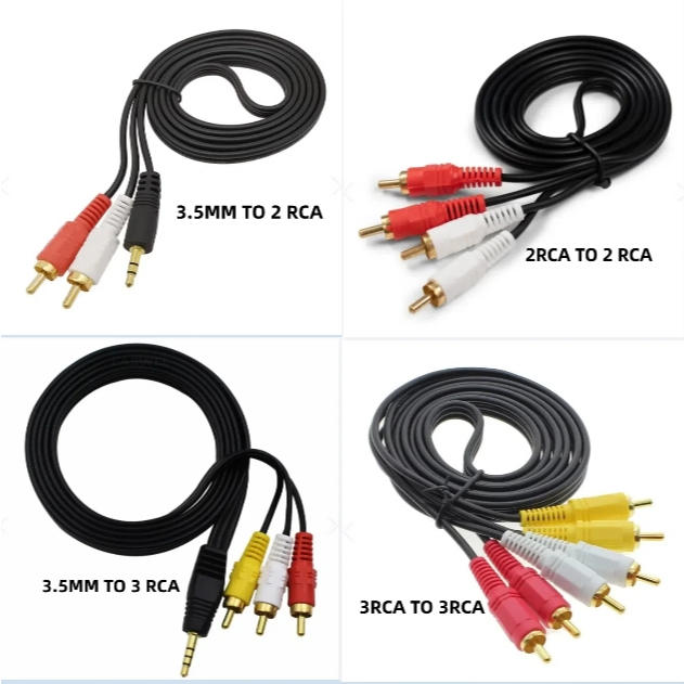 High Quality 3.5 mm 1Pole To 3 Rca Audio Video Extension Cable 3 RCA ...