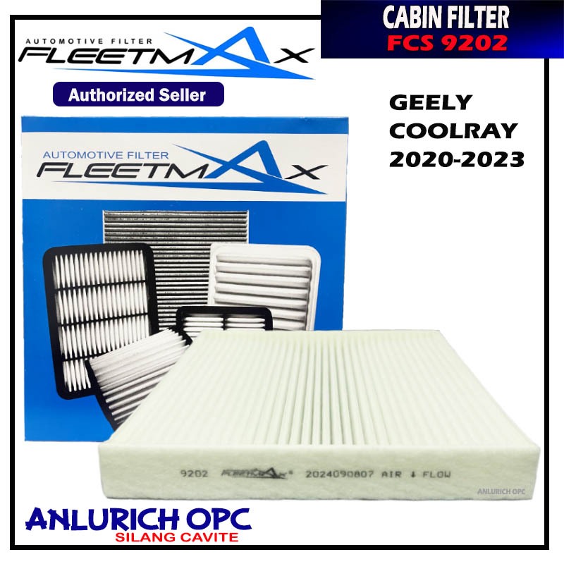 Fleetmax Cabin Filter Geely Coolray 2020-2023 FCS 9202 | Shopee Philippines