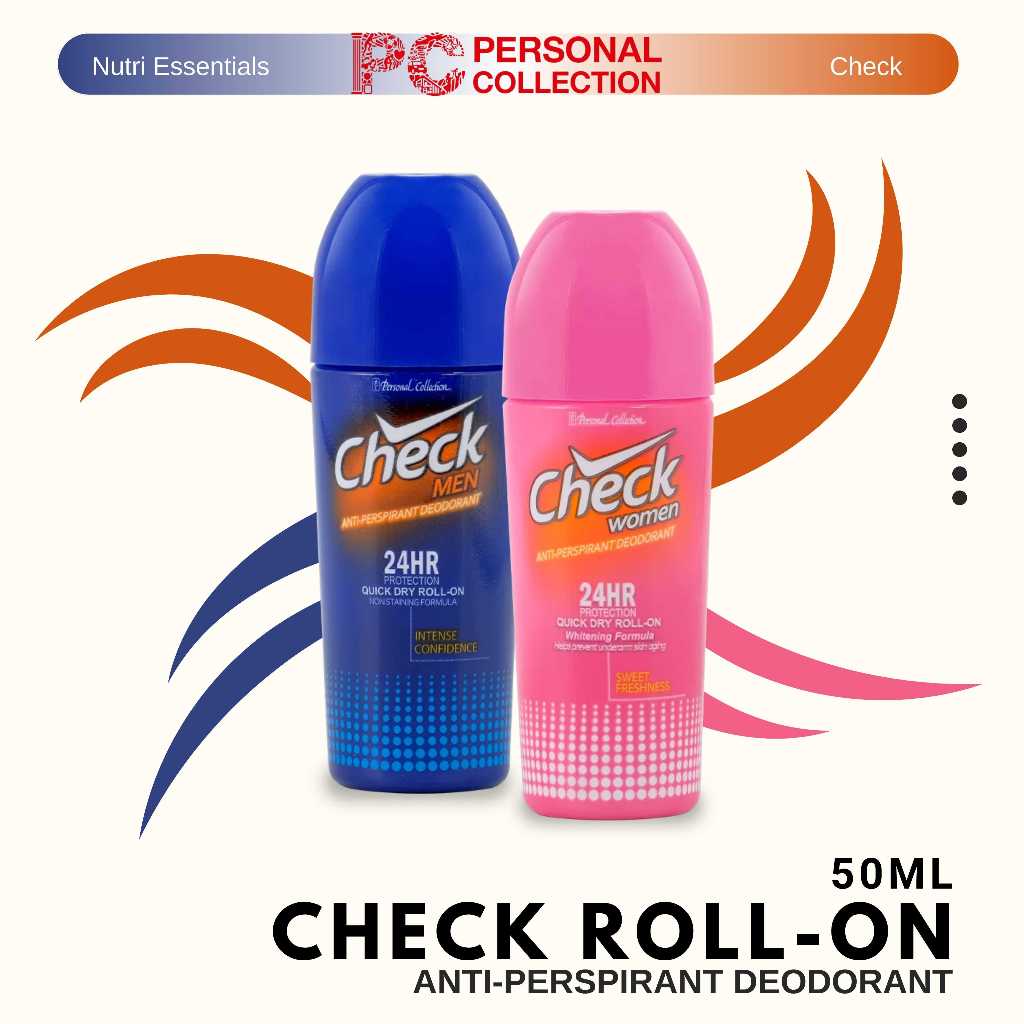 Personal Collection Check Men Anti-Perspirant Roll-On Deodorant 50ml ...