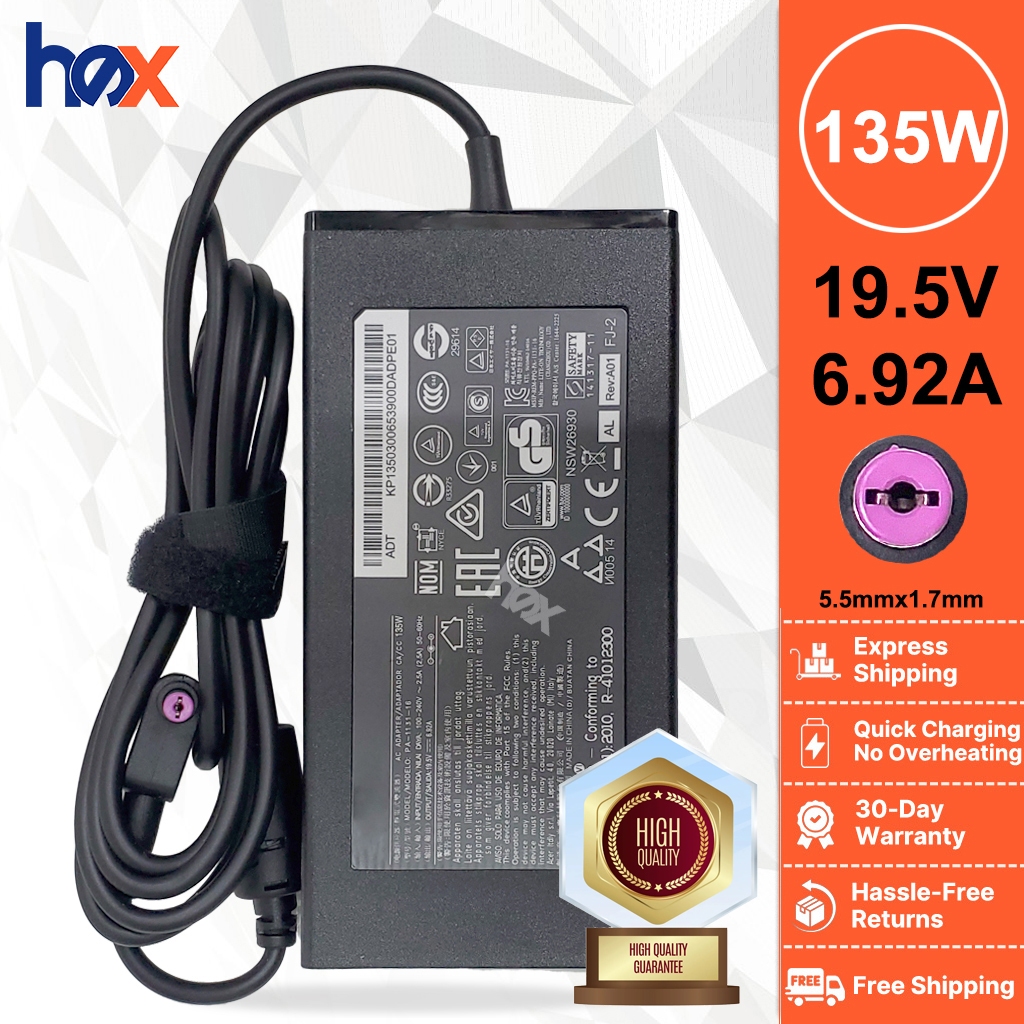 135W Laptop Charger Adapter For Acer Nitro 5 N20C2 N20C1 N18C4 AN515-44 ...