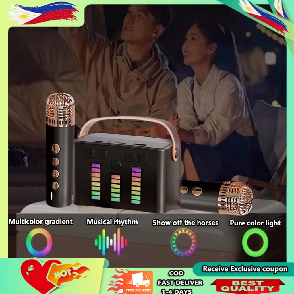 Q2 Mini Karaoke Wireless Audio Speaker Bluetooth Microphone Portable ...