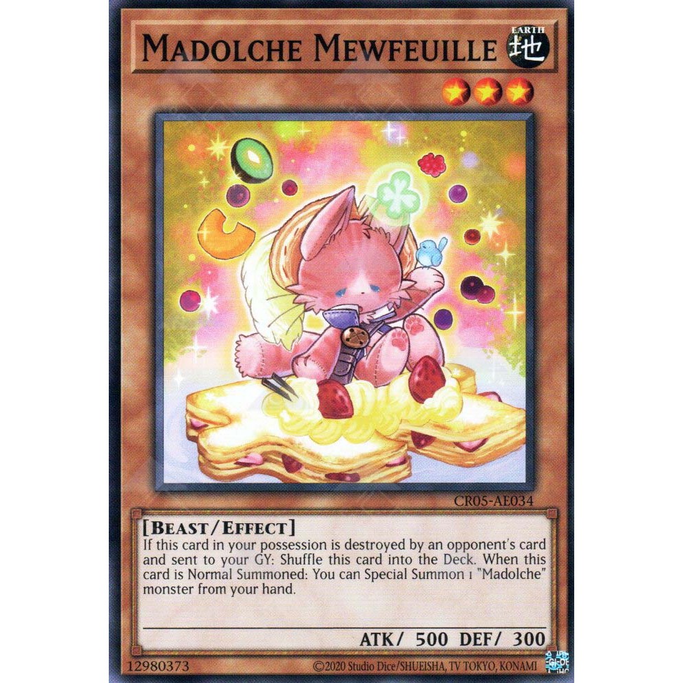 Carta Yu-Gi-Oh! Madolche Mewfeuille - REDU-EN021 - Edición 1ª, Común