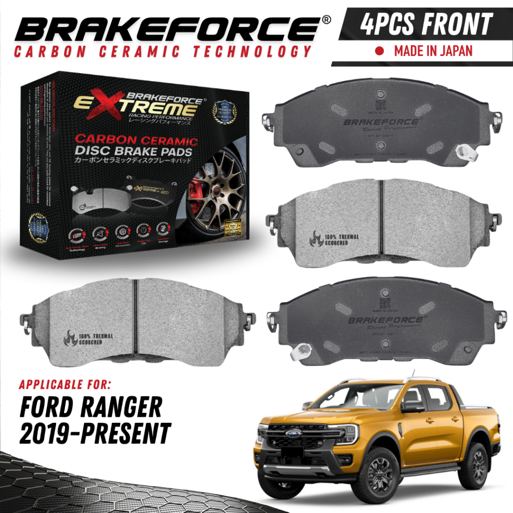 BrakeForce Extreme Carbon Ceramic Front Brake Pads For Ford Ranger 2019 ...