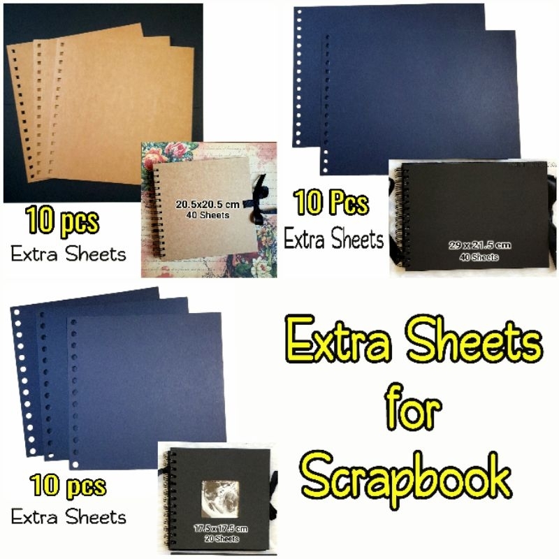 10 Pcs EXTRA SHEETS ONLY For Scrapbook | Shopee Philippines