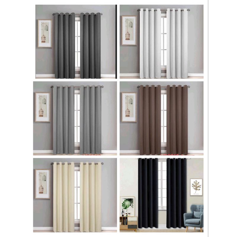 Sun-rey Block Out Curtain 7ft only W:60*L:84 inches | Shopee Philippines