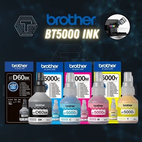 BROTHER BTD60Bk/BT5000 GENUINE INK 100% ORIGINAL (DCPT710W / MFCT810W ...