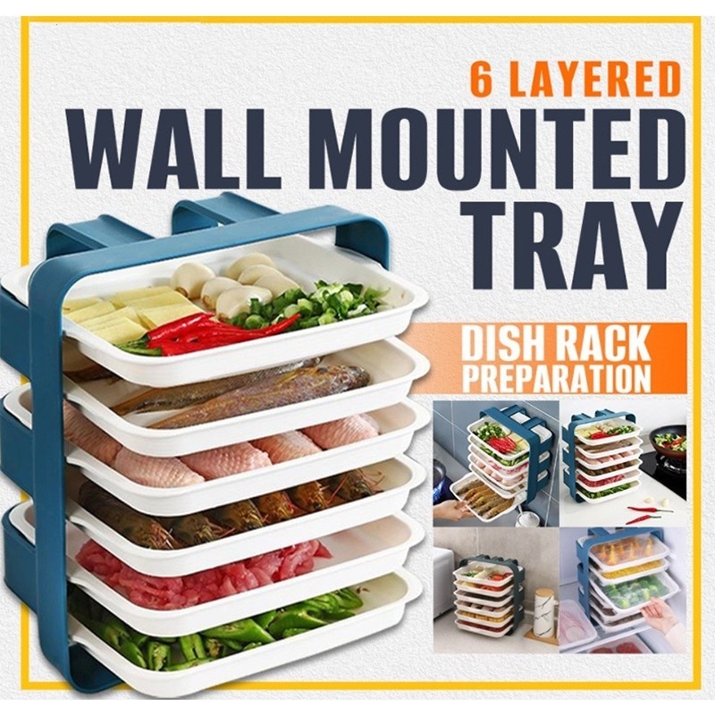 Korean Multipurpose Food Vegetable Shelves Rack 6 Layer Container Rack ...