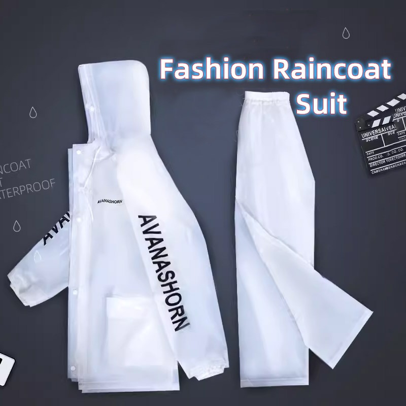 Fashion Raincoat For Motorcycle Riding Raincoat Suit Split Clothes and  pants Rainproof Universal