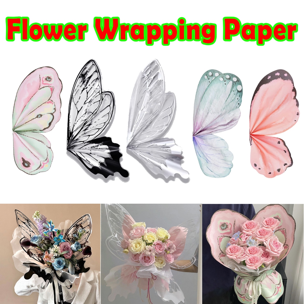 20/40Pcs Butterfly Wings Flower Wrapping Paper, Flower Bouquet Packing ...