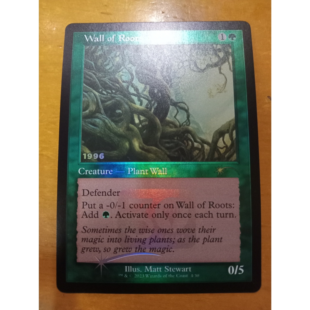 MTG Promotional: Wall of Roots (30th Anniversary Foil) Magic the ...