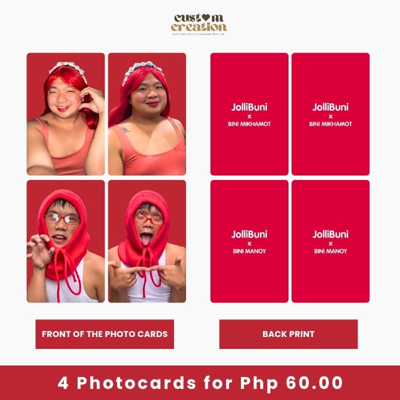 BINI Mikhamot and BINI Manoy | Fanmade Photocards | Shopee Philippines