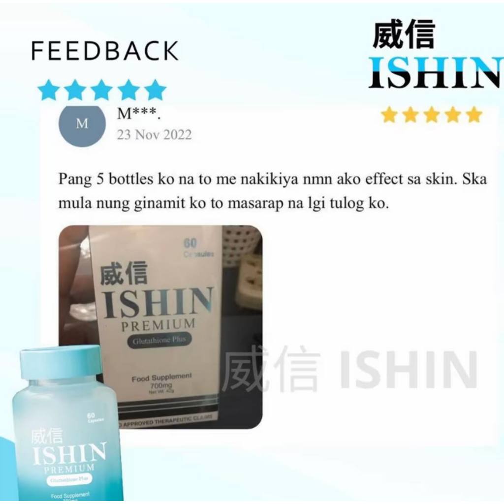 Ishin Premium Glutathione Plus | Triple Gluta Blend 700mg | Shopee  Philippines