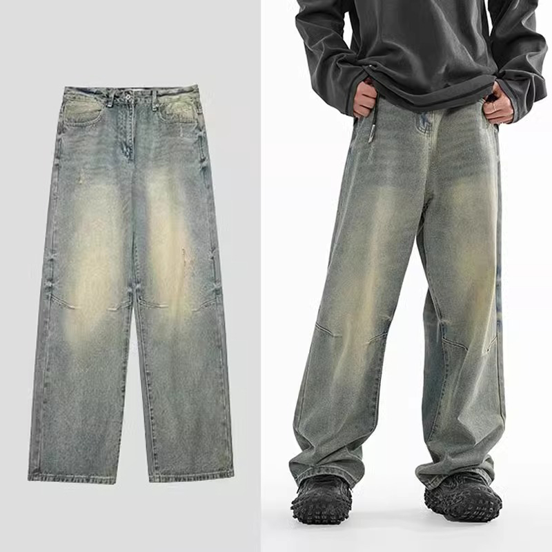 BLUE PAKITA DENIM WIDE-LEG JEANS