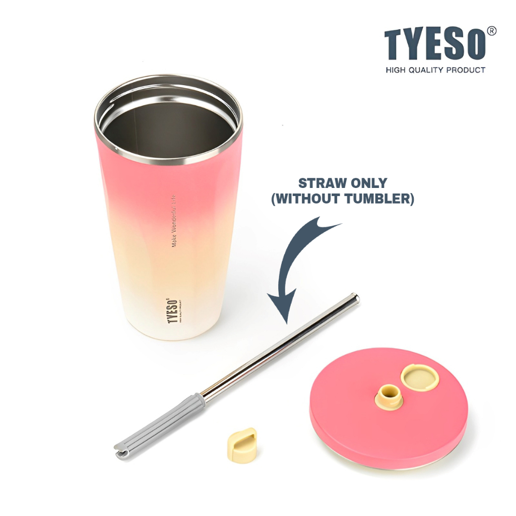 Tyeso Straw Set Straw Replacement Stainless Steel or Plastic Straw Set ...