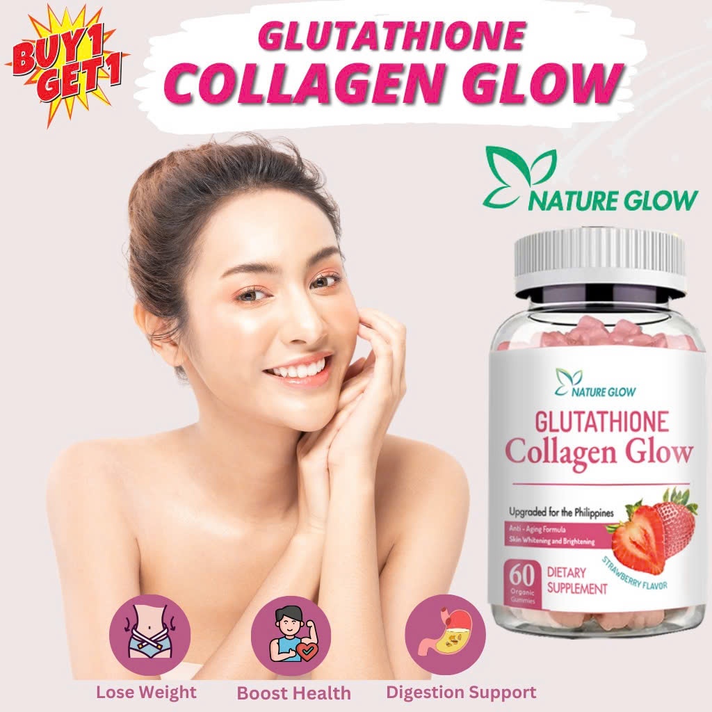 Nature Glow Glutathione Glow Collagen Gummies Anti Aging Whitening Skin Collagen Vitamins