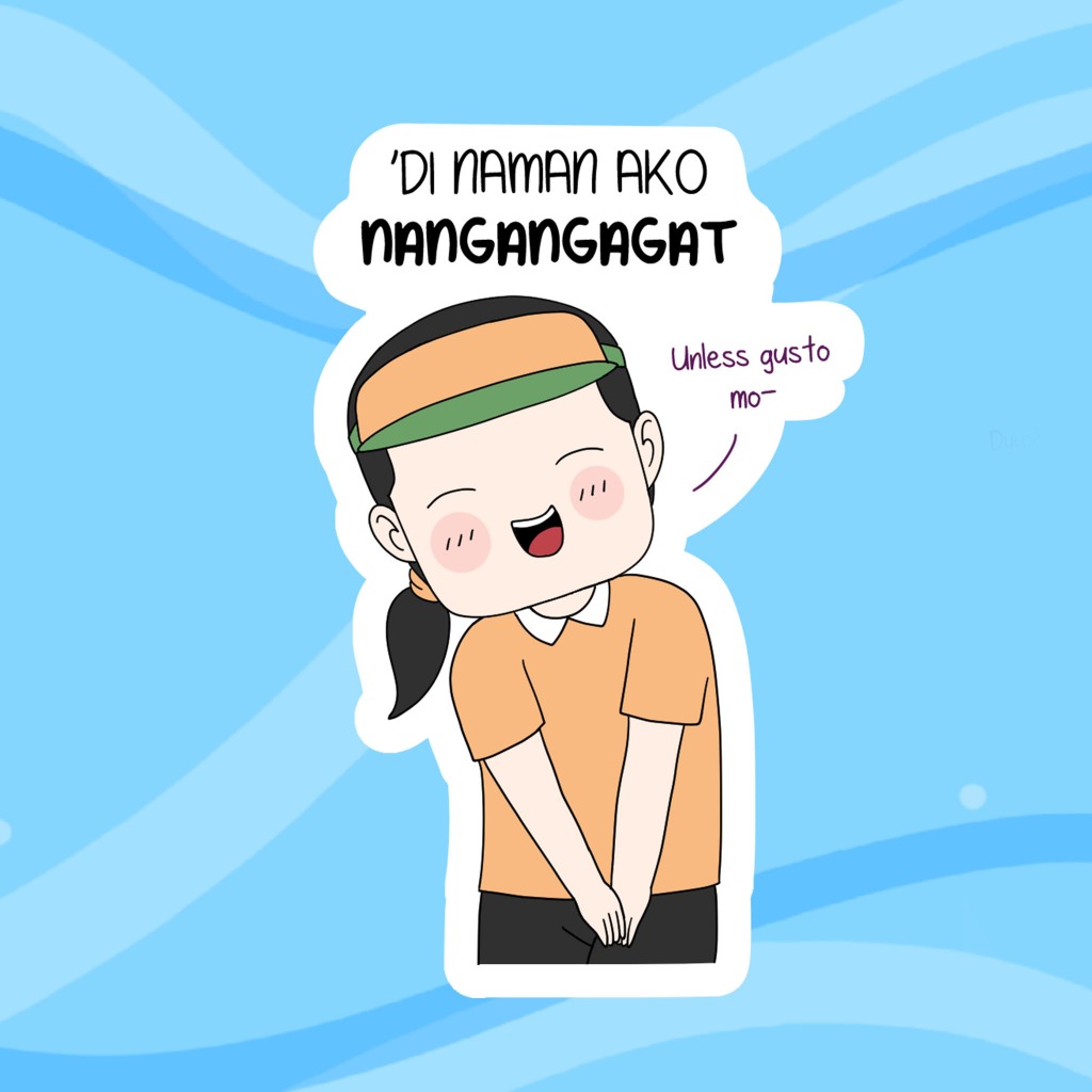 Sskait Evelyn Waterproof Funny Multoserye Mood Die Cut Sticker Di Naman Ako Nangangagat 5675