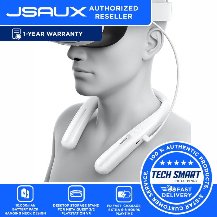 JSAUX Akku-Pack für Oculus Quest 3 2, 10000mAh PD Schnellladegerät Akku-Pack (Extra 4-6 H