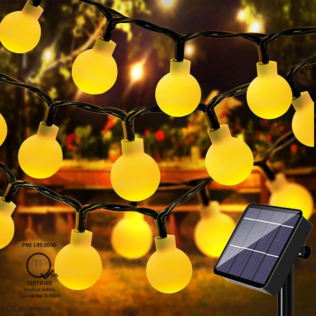 Solar Fairy Lights Christmas 8 Modes LED Solar Lights Waterproof ...