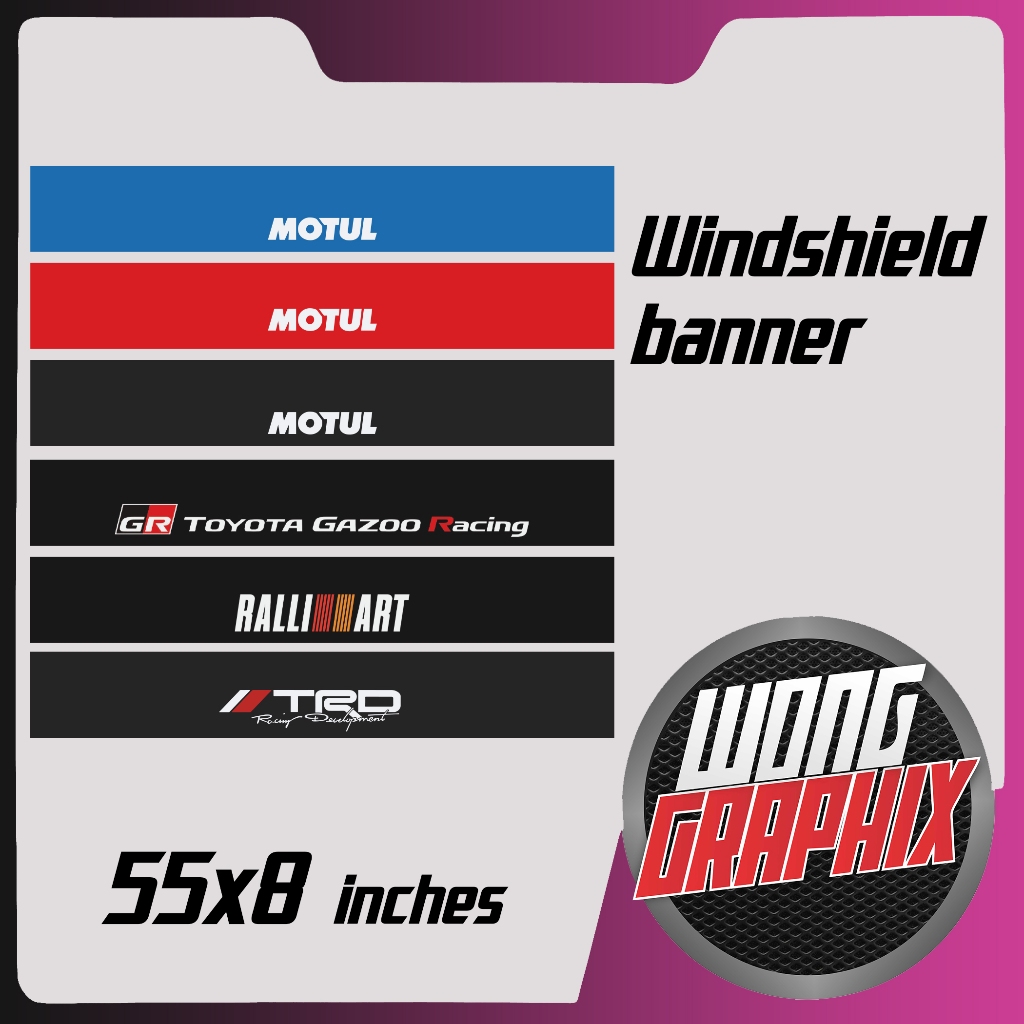 HONDA SPOON MUGEN HONDA PRIMO WINDSHIELD BANNER 55X8 INCHES LAMINATED ...