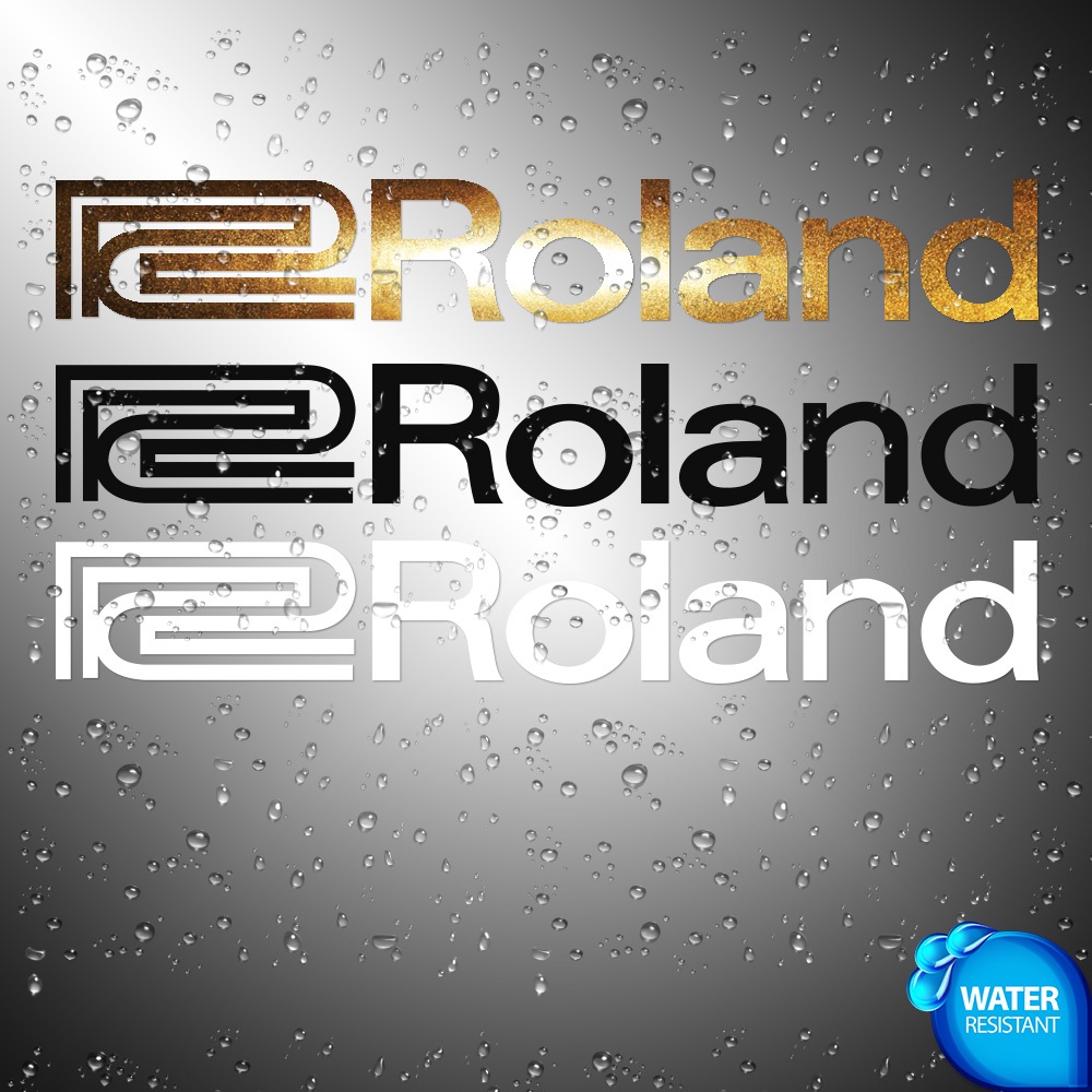 Stickers | (1X) Roland | Weather Proof Decals | Logo | die-cut | 6 ...