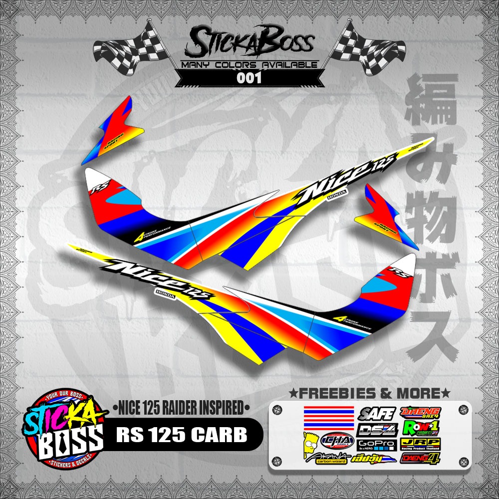 STICKER DECALS for RS 125 CARB THAI (RS125NI25RAIN) By STICKABOSS ...