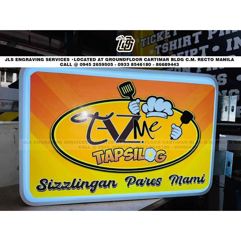 LED Light Rectangle Double Sided Signage / Sign Board Sticker DIY Decor ...