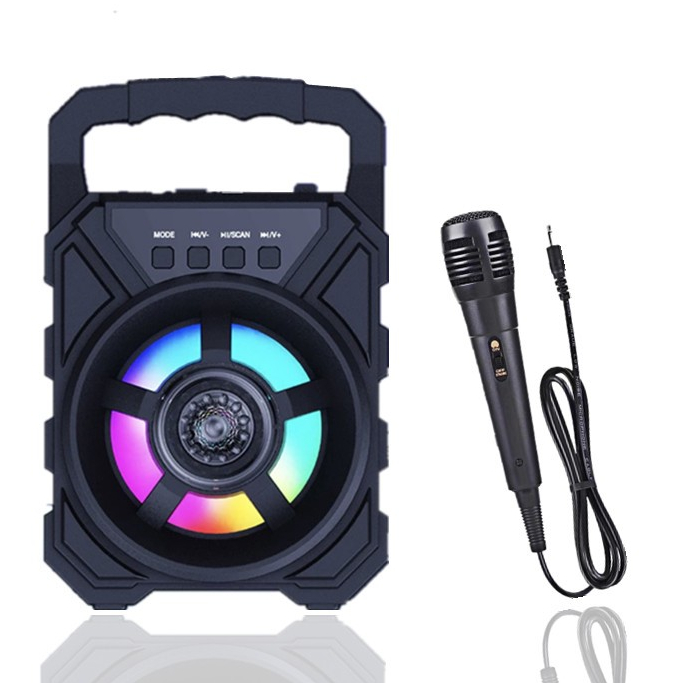 Karaoke Wireless Audio Speaker Bluetooth Microphone Portable Home KTV ...