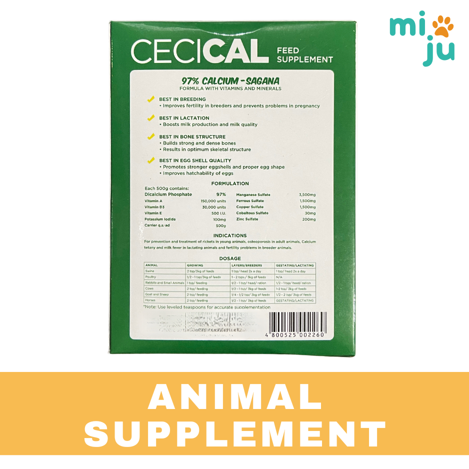 Cecical Powder 200g Calcium Feed Supplement - Belman - For Animal Use ...