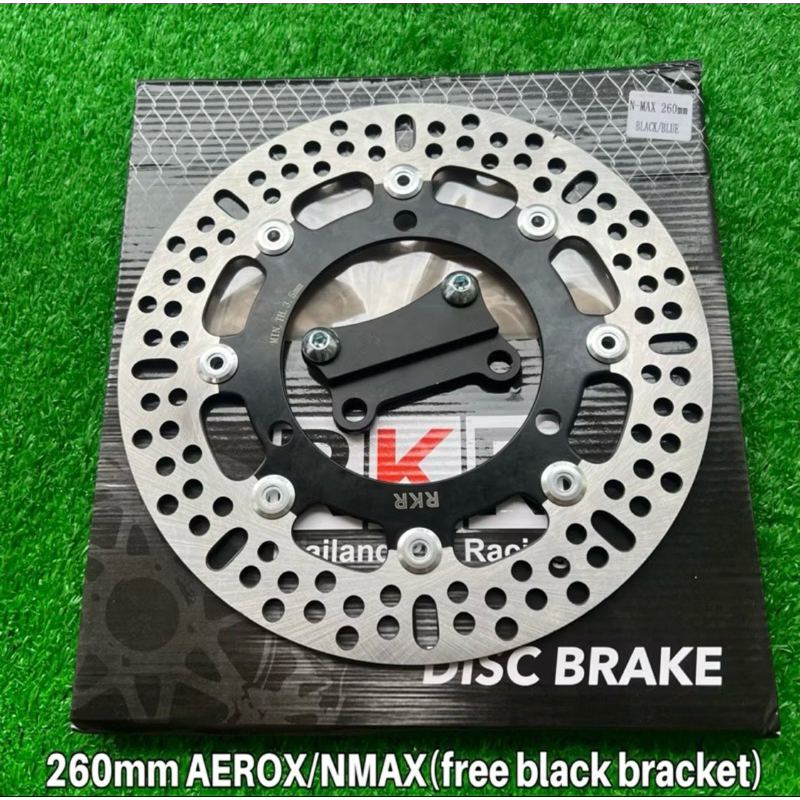 BIG DISC ROTOR DISC BRAKE NMAX AEROX FRONT 260MM W/ FREE BLACK BRAKET ...