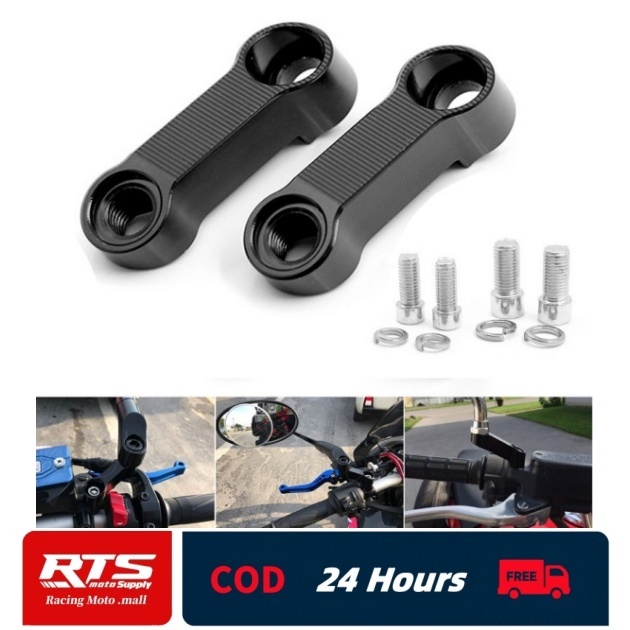 【COD】2PCS 10mm Aluminum alloy Motorcycle Rearview Mirror Adapter Kit ...