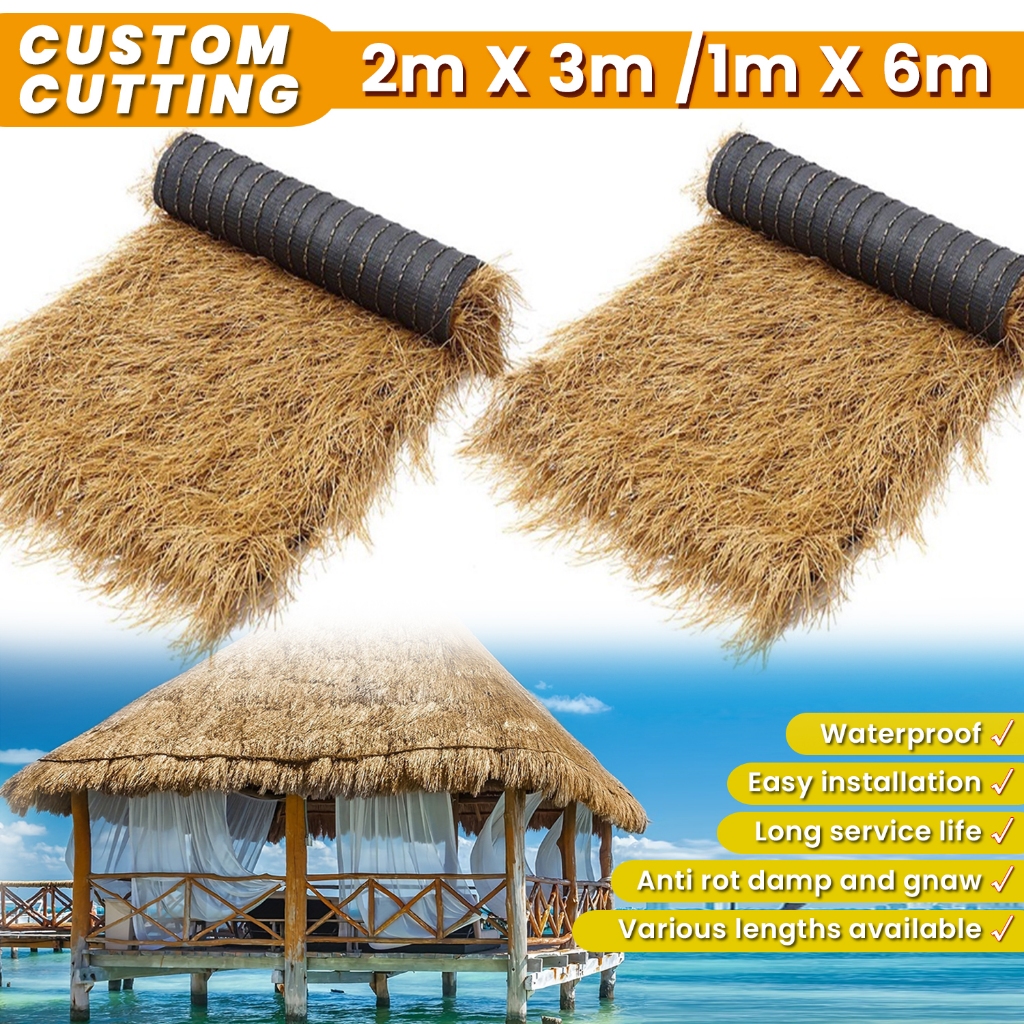 HiQ Synthetic Thatch Grass Roof,Artificial Straw Roll for Bar Hut