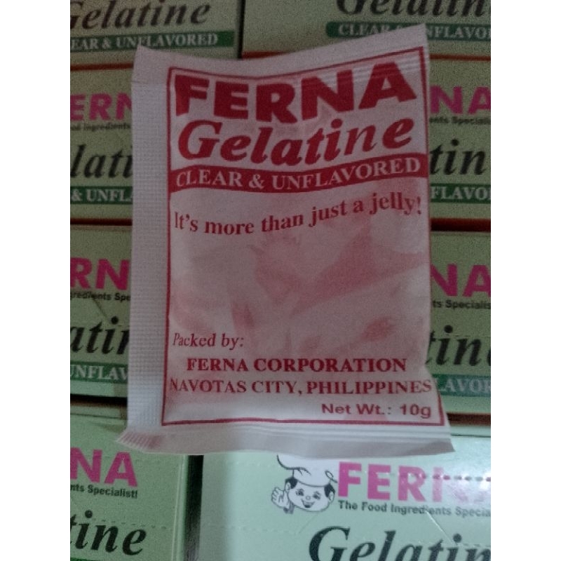Ferna gelatine 10gram Unflavored gelatin | Shopee Philippines