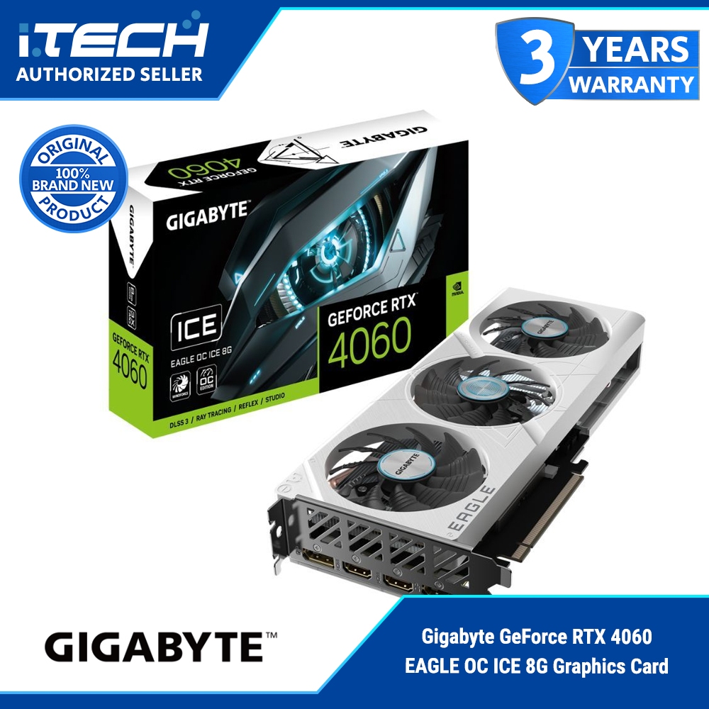Gigabyte GeForce RTX 4060 EAGLE OC ICE 8G Graphics Card | Shopee