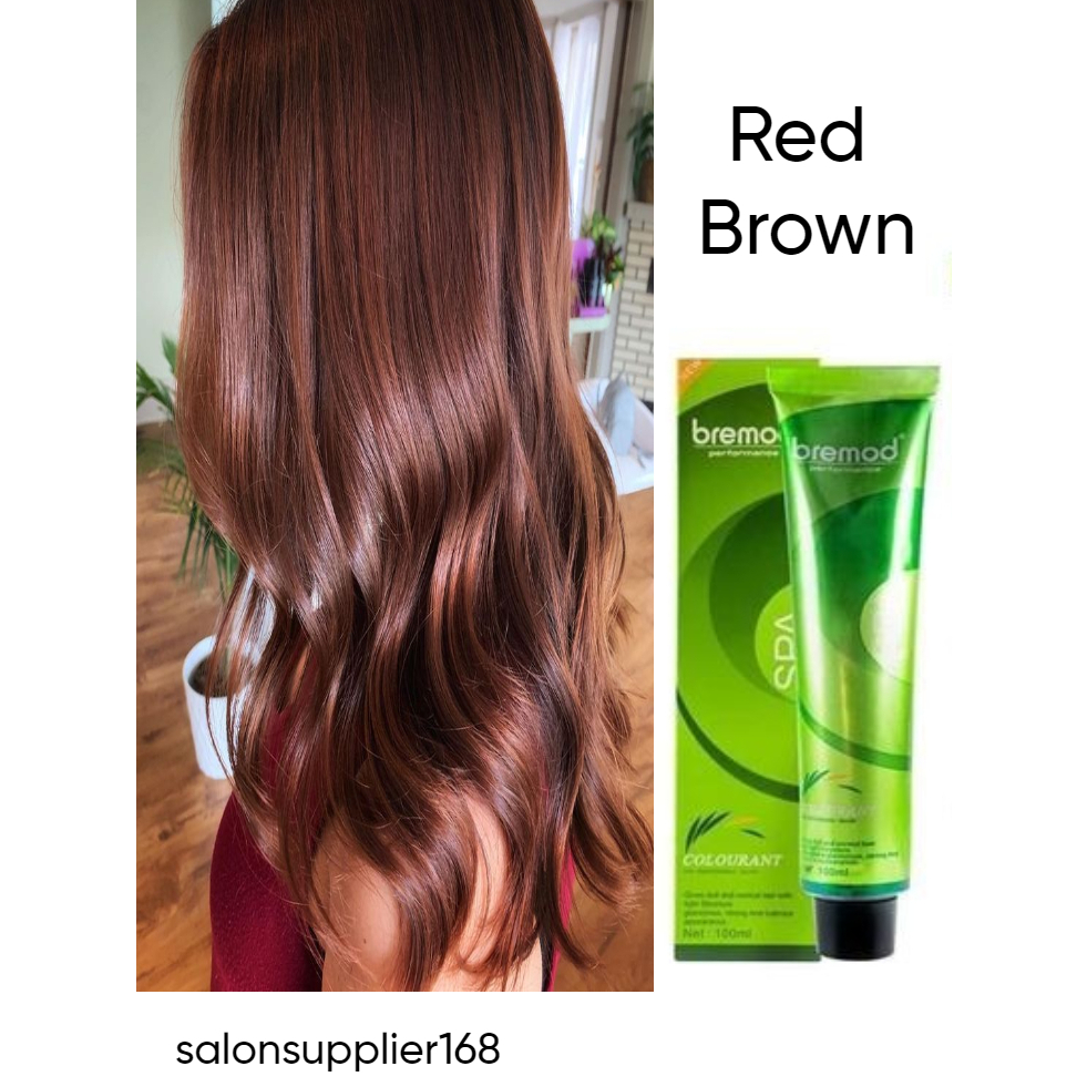 Bremod Hair Color 7.5 RED BROWN 100ML With Oxidizer SMALL 100ml BR-R301 ...