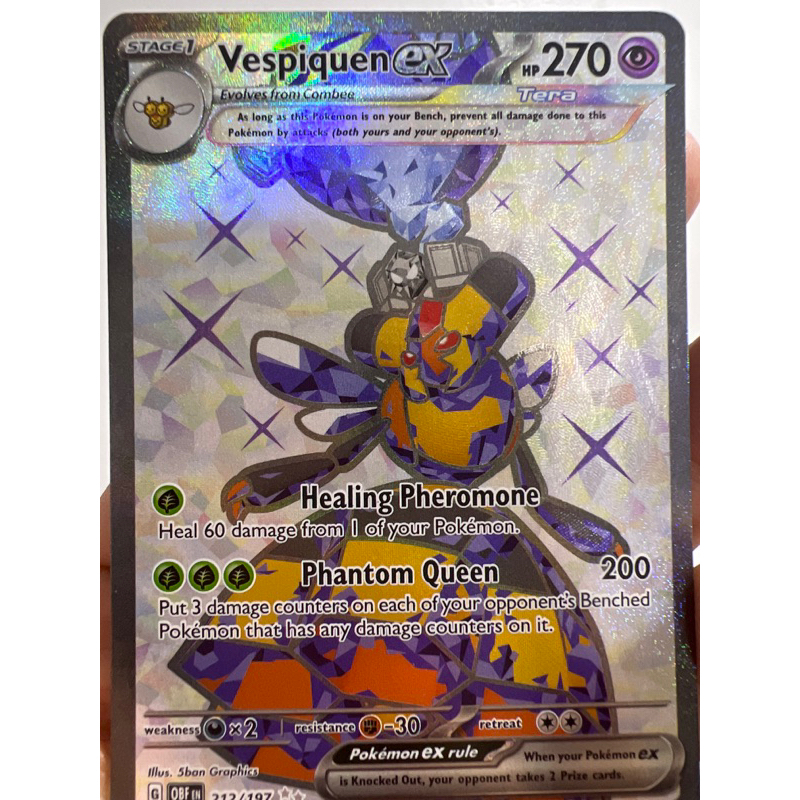 Vespiquen ex - 212/197 - Full Art Secret Rare Scarlet & Violet: Obsidian  Flames - Pokemon TCG | Shopee Philippines