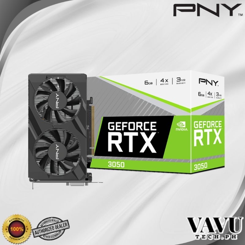 PNY Geforce RTX 3050 6GB Verto Dualfan Graphics Card Shopee