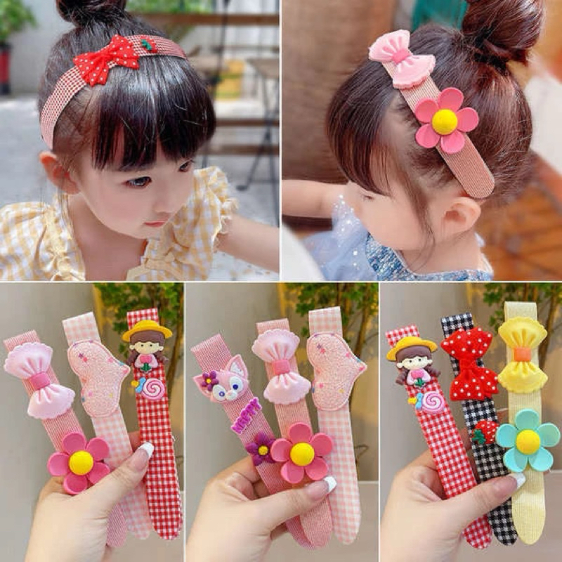 12pcs/pack Cartoon Hair Posts Magic Stickers Girls Kids Headband ...