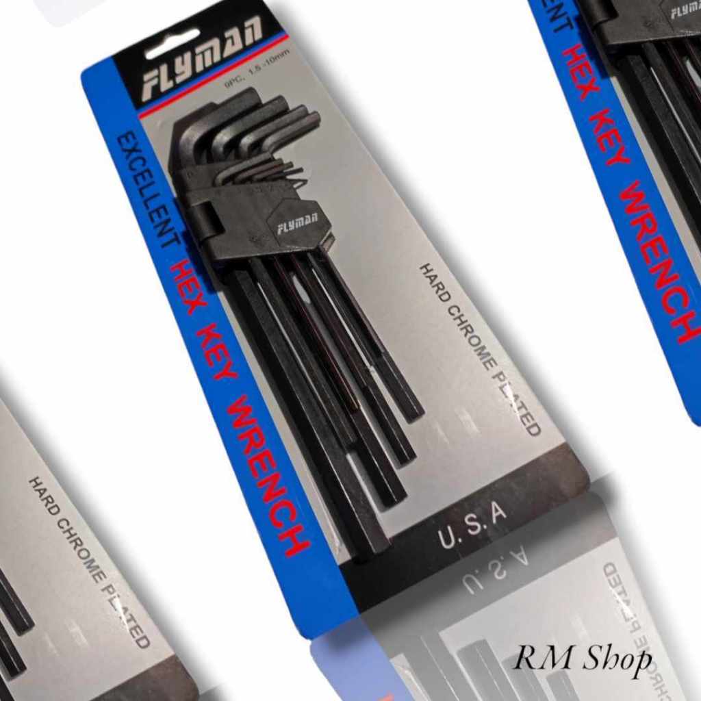 FLYMAN 9 PCS ALLEN WRENCH SET (STANDARD, FLOWER, BALLPOINT) | Shopee ...
