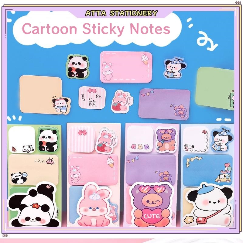 Creative Cartoon Animal Sticky Notes School Students Stationery ...
