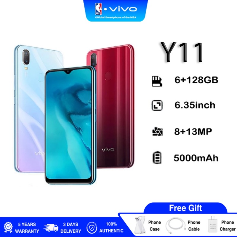 （NEW） Vivo Y11 Phone Original 5000mAh battery 6G RAM + 128G ROM Legit